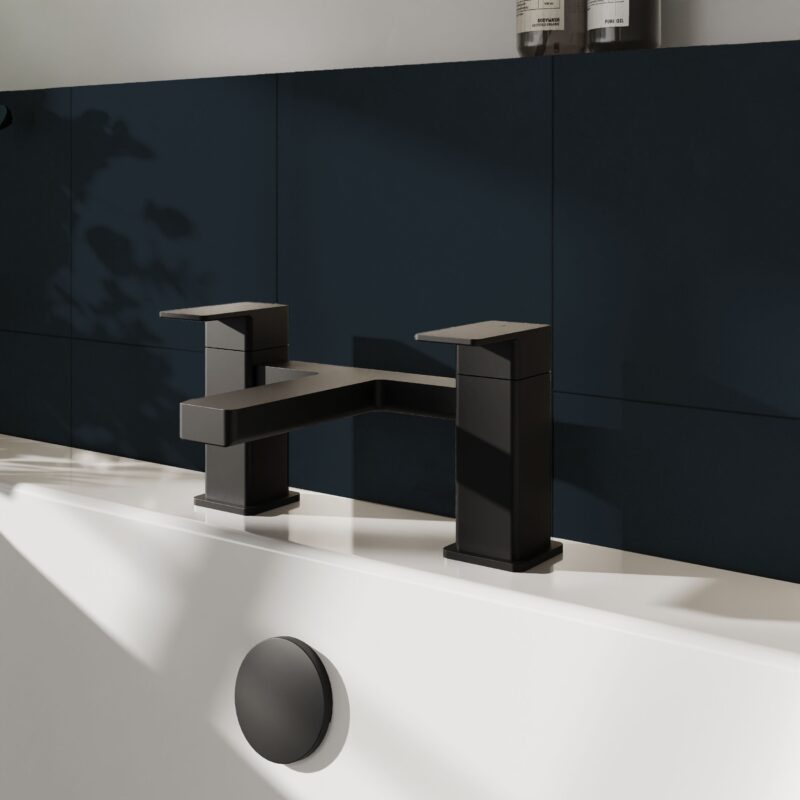 Nuie Kalk Matt Black Bath Filler