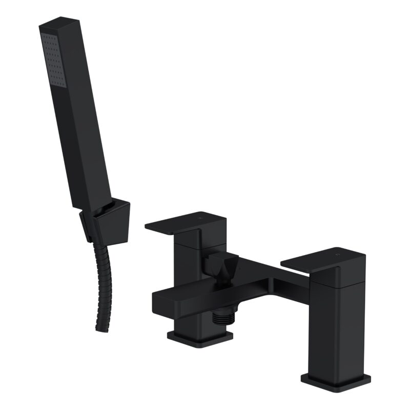 Nuie Kalk Matt Black Bath Shower Mixer Nuie Kalk Matt Black Bath Shower Mixer