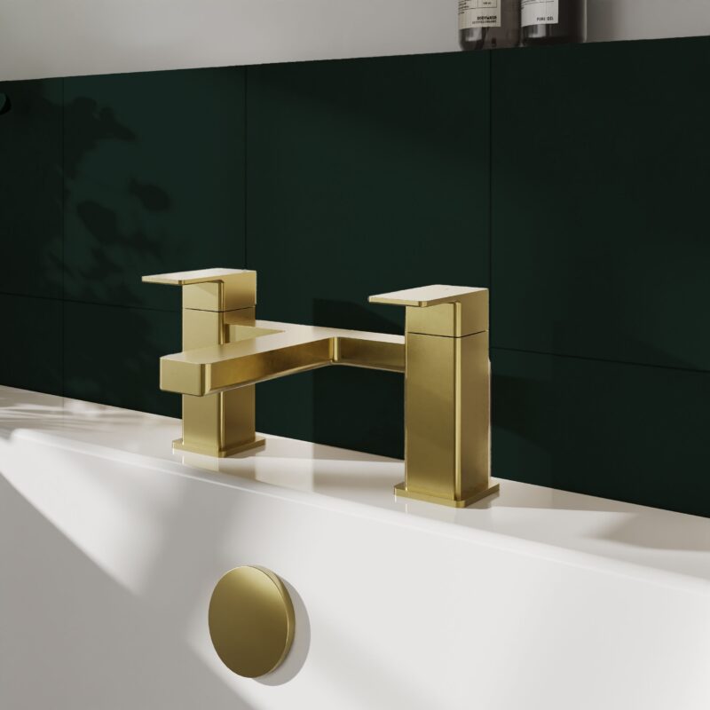 Nuie Kalk Brushed Brass Bath Filler