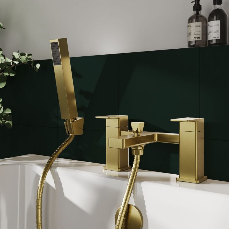 Nuie Kalk Brushed Brass Bath Shower Mixer