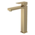 Nuie Kalk Brushed Brass High Rise Mono Basin Mixer
