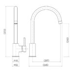 Nuie Anaya Chrome Single Lever Kitchen Tap
