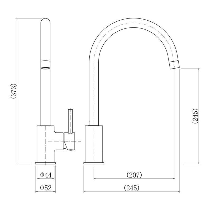 Nuie Anaya Chrome Single Lever Kitchen Tap