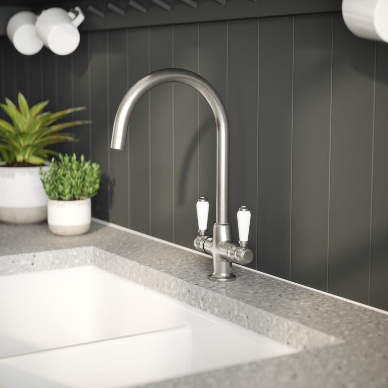 Nuie Cruciform Mono Kitchen Sink Mixer Chrome