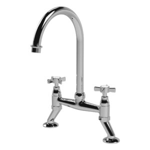Nuie Traditional 2 Hole Bridge Mixer Tap Crosshead Handles