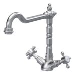 Nuie French Classic Brushed Nickel Mono Sink Mixer