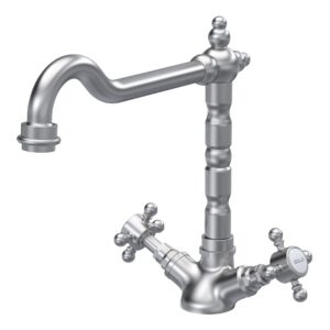 Nuie French Classic Brushed Nickel Mono Sink Mixer