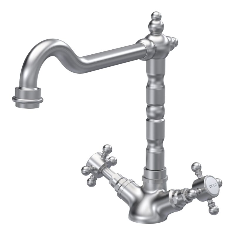 Nuie French Classic Brushed Nickel Mono Sink Mixer Nuie French Classic Brushed Nickel Mono Sink Mixer