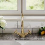 Nuie French Classic Brushed Brass Mono Sink Mixer