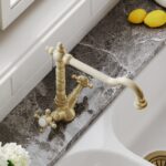 Nuie French Classic Brushed Brass Mono Sink Mixer