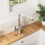 Nuie Churni Chrome Twin Lever Mono Sink Mixer