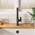 Nuie Churni Matt Black Single Lever Mono Sink Mixer
