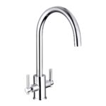 Nuie Charnel Chrome Two Handle Sink Mixer Tap