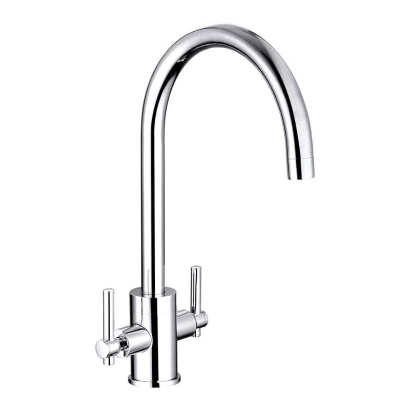 Nuie Charnel Chrome Two Handle Sink Mixer Tap