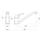Nuie Jorim Chrome Single Lever Kitchen Sink Mixer