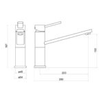 Nuie Kamir Chrome Single Lever Sink Mixer Tap