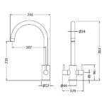 Nuie Lachen Chrome Round Mono Sink Mixer