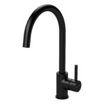 Nuie Lachen Matt Black Single Lever Kitchen Mono Sink Mixer