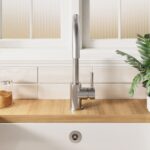 Nuie Lachen Brushed Nickel Single Lever Mono Kitchen Sink Mixer