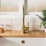 Nuie Lachen Brushed Brass Single Lever Mono Kitchen Sink Mixer