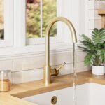 Nuie Lachen Brushed Brass Single Lever Mono Kitchen Sink Mixer