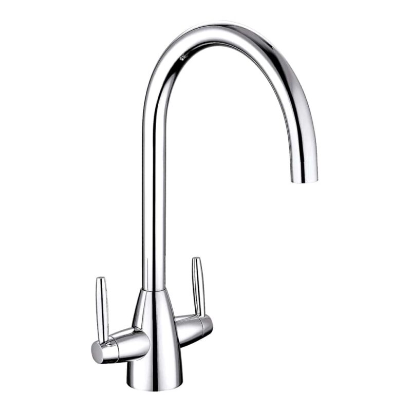 Nuie Nila Chrome Two Handle Kitchen Mixer Tap