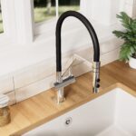 Nuie Ravi Chrome Single Lever Round Mono Sink Mixer Tap & Rinser
