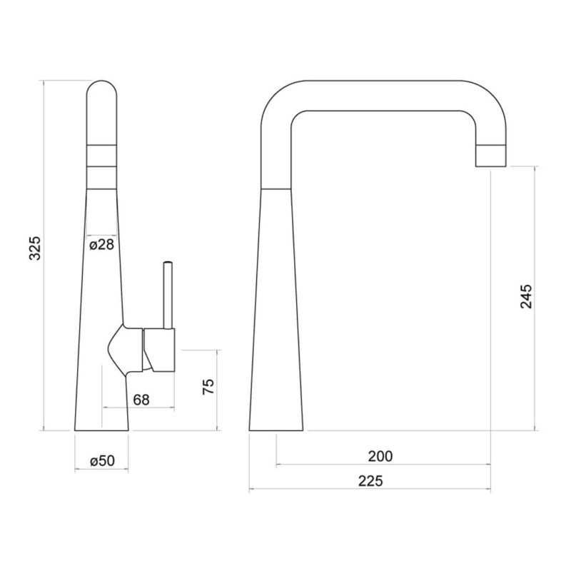 Nuie Roshni Chrome Single Lever Kitchen Tap