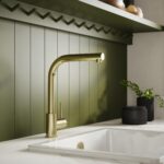 Nuie Rayna Brushed Gold Single Lever Kitchen Tap