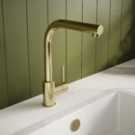 Nuie Rayna Brushed Gold Single Lever Kitchen Tap