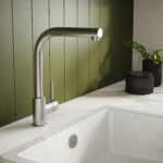 Nuie Rayna Brushed Nickel Single Lever Kitchen Tap
