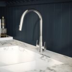 Nuie Samir Chrome Twin Lever Kitchen Mono Sink Mixer