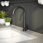Nuie Samir Matt Black Single Lever Kitchen Mono Sink Mixer