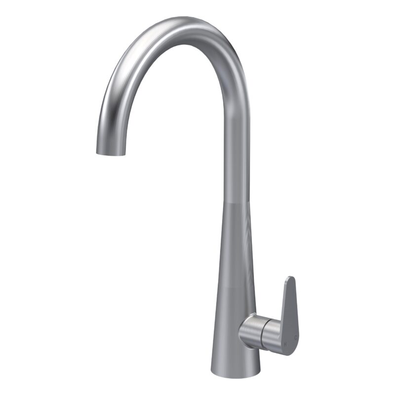 Nuie Samir Brushed Nickel Single Lever Kitchen Mono Sink Mixer