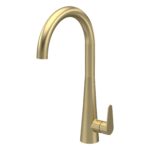 Nuie Samir Brushed Brass Single Lever Kitchen Mono Sink Mixer