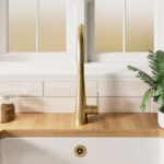 Nuie Samir Brushed Brass Single Lever Kitchen Mono Sink Mixer