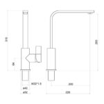 Nuie Serif Chrome Single Lever Kitchen Tap