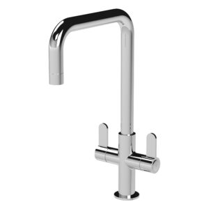Nuie Kosi Chrome Twin Lever Mono Sink Mixer