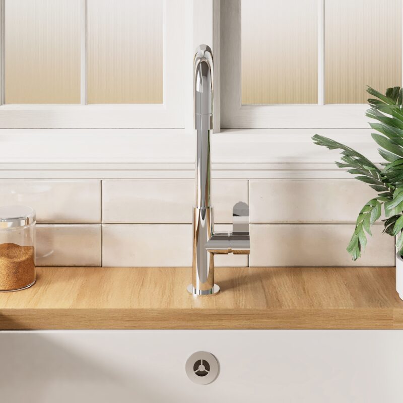 Nuie Kosi Chrome Single Lever Mono Sink Mixer