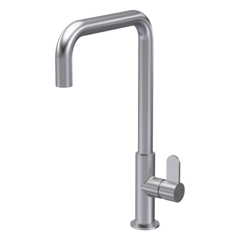 Nuie Kosi Brushed Nickel Single Lever Kitchen Mono Sink Mixer