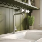 Nuie Kosi Brushed Nickel Single Lever Kitchen Mono Sink Mixer