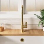 Nuie Kosi Brushed Brass Single Lever Mono Sink Mixer