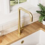 Nuie Kosi Brushed Brass Single Lever Mono Sink Mixer