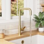 Nuie Kosi Brushed Brass Single Lever Mono Sink Mixer