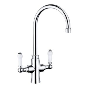 Nuie Sarani Chrome Two Handle Sink Mixer Tap