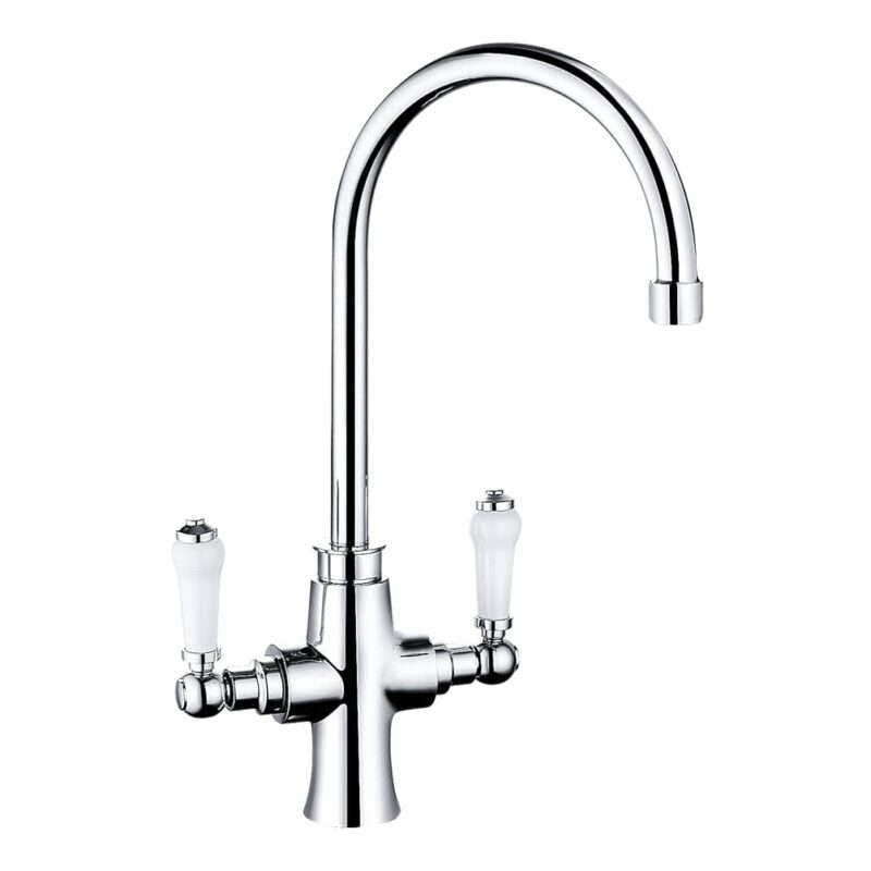Nuie Sarani Chrome Two Handle Sink Mixer Tap