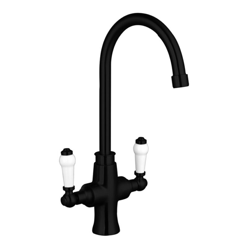 Nuie Sarani Black Two Handle Sink Mixer Tap Nuie Sarani Black Two Handle Sink Mixer Tap