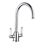 Nuie Sarani Chrome Two Handle Sink Mixer Tap