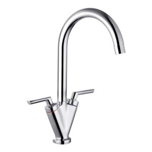 Nuie Sutna Chrome Two Handle Sink Mixer Tap
