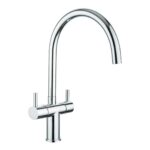 Nuie Velor Chrome Two Handle Sink Mixer Tap